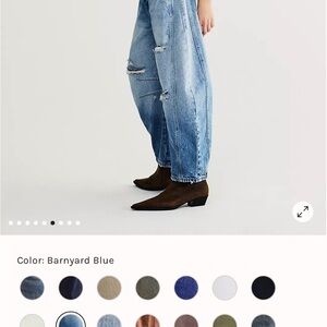 Free People Distressed Blue Boyfriend Jeans